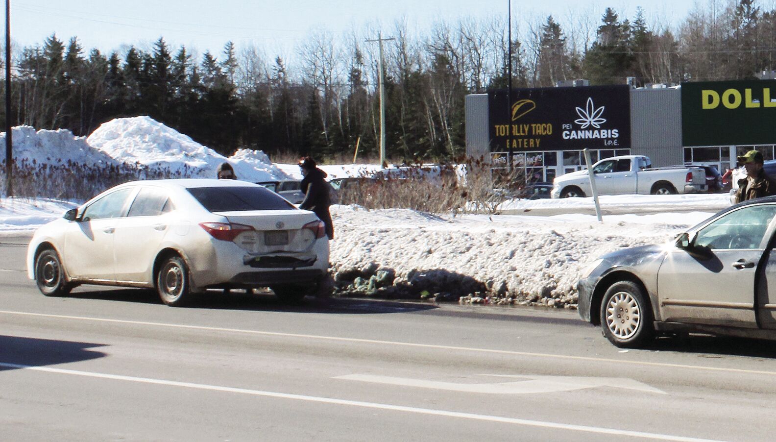 Third vehicle involved